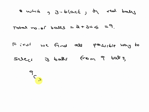 a-box-contains-2-white-balls-3-black-balls-and-4-red-balls-in-how-many-ways-can-3-balls-be-drawn-from-the-box-if-at-least-one-black-ball-is-to-be-included-in-the-draw-28167