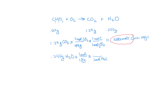 a-compound-is-composed-of-only-c-h-and-o-the-combustion-of-a-519-g-sample-of-the-compound-yields-124-g-of-co_2-and-255-g-of-h_2o-what-is-the-empirical-formula-of-the-compound-72365