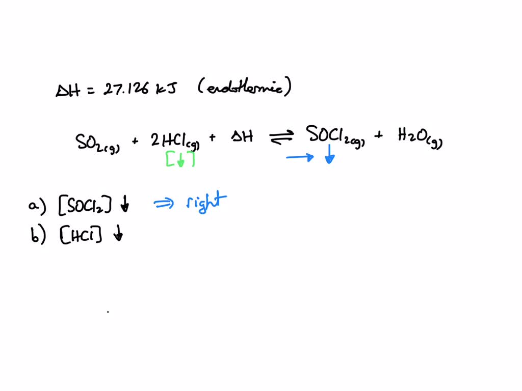 SOLVED: A mixture of gases is at equilibrium: SO2 (g) + 2 HCl (g) â ...