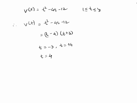 the-velocity-function-in-meters-per-second-is-given-for-a-particle-moving-along-a-line-vt-t2-4t-121-t-7-a-find-the-displacement-54-m-b-find-the-distance-traveled-by-the-particle-during-the-g-16086