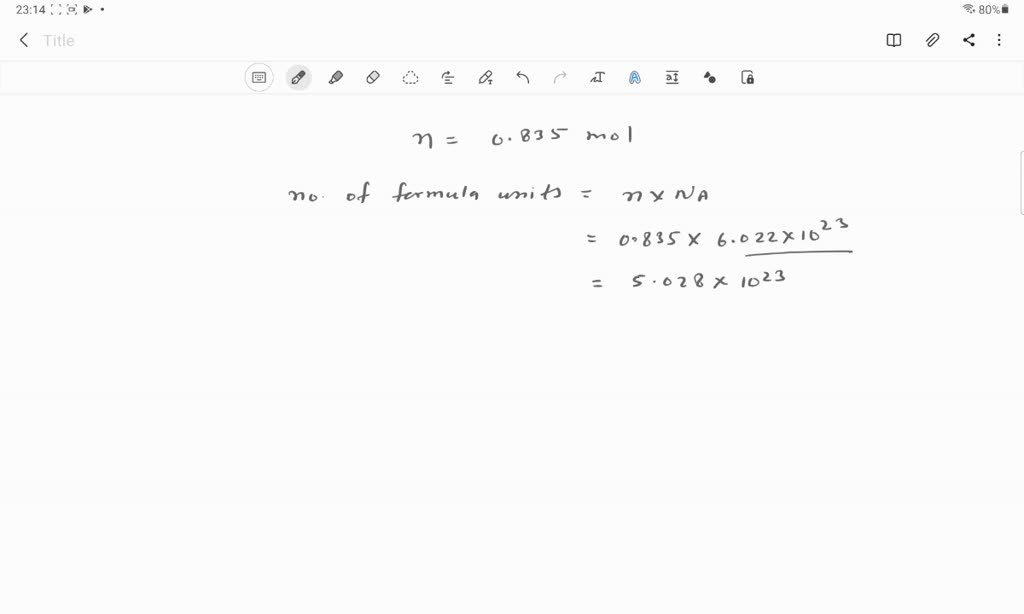 SOLVED Determine The Total Number Of Formula Units In 0 835 Moles Of Solved determine the total number of formula units in 0 835 moles of