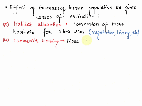 for-each-of-the-following-causes-of-extinction-explain-how-the-increase-in-the-human-population-makes-the-problem-worse-a-habitat-alteration-b-commercial-hunting-c-competition-d-sport-huntin-07782