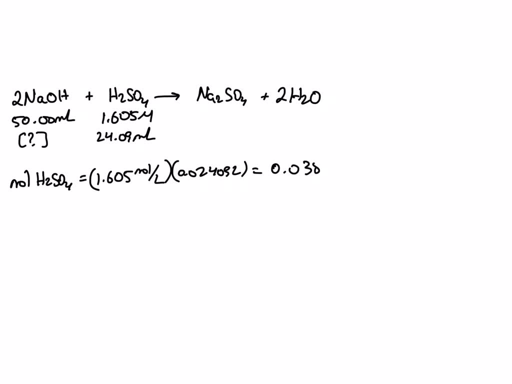 SOLVED: A 50.00 mL sample of a sodium hydroxide solution is titrated ...