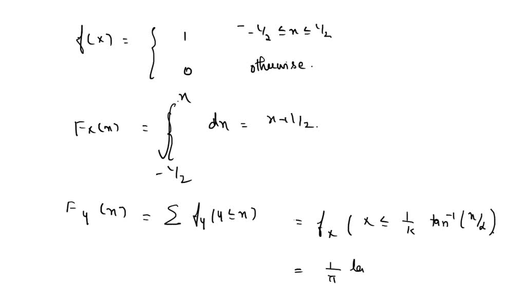 Solved A Random Variable X Is Uniformly Distributed On The Interval 7 3 3 X Is Transformed