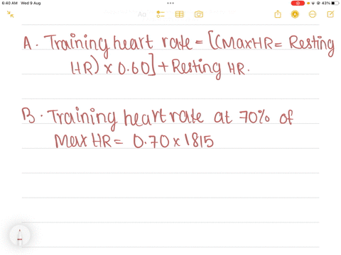 a-with-a-maximal-heart-rate-of-179-and-a-resting-heart-rate-of-85-calculate-a-training-heart-rate-equivalent-to-60-of-heart-rate-reserve-b-with-a-maximal-heart-rate-of-185-calculate-a-traini-50025