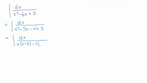 dx-x2-6x-5-evaluate-the-integral-39194
