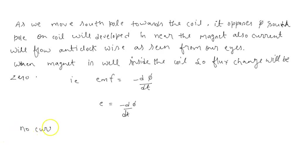 SOLVED Hold the stationary and move the coil in and out