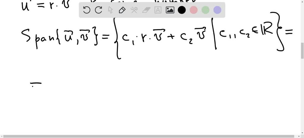 SOLVED: Prove: The space spanned by two vectors in $R^{3}$ is a line ...