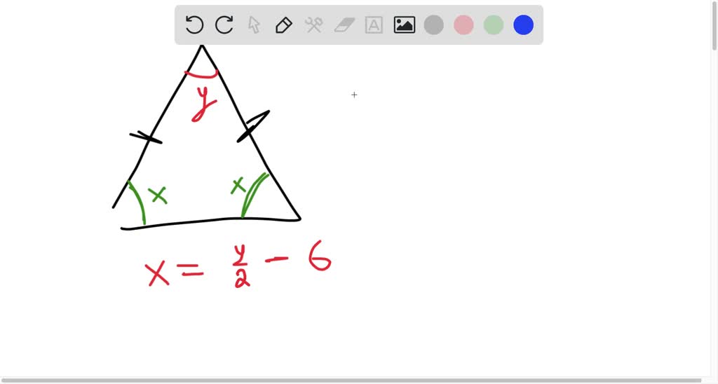 SOLVED Find the vertex angle of an isosceles triangle if one base