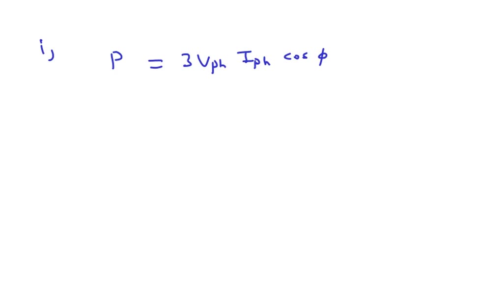 Solved Q A Balanced Star Connected Load Of J Ohms Per Phase Is Connected To A Balanced