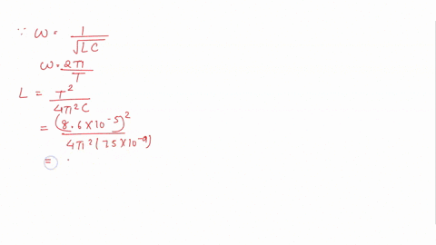 75-nf-capacitor-is-charged-up-to-120-v-then-disconnected-from-the-power-supply-and-connected-in-series-through-a-coil-the-period-of-oscillations-of-the-circuit-is-then-measured-to-be-860-x-1-98238