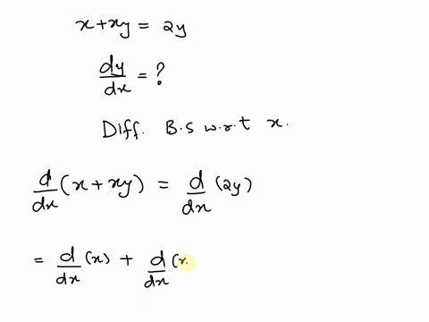 find-dydx-of-function-x-xy-2y-by-using-implicit-differentiation-55942
