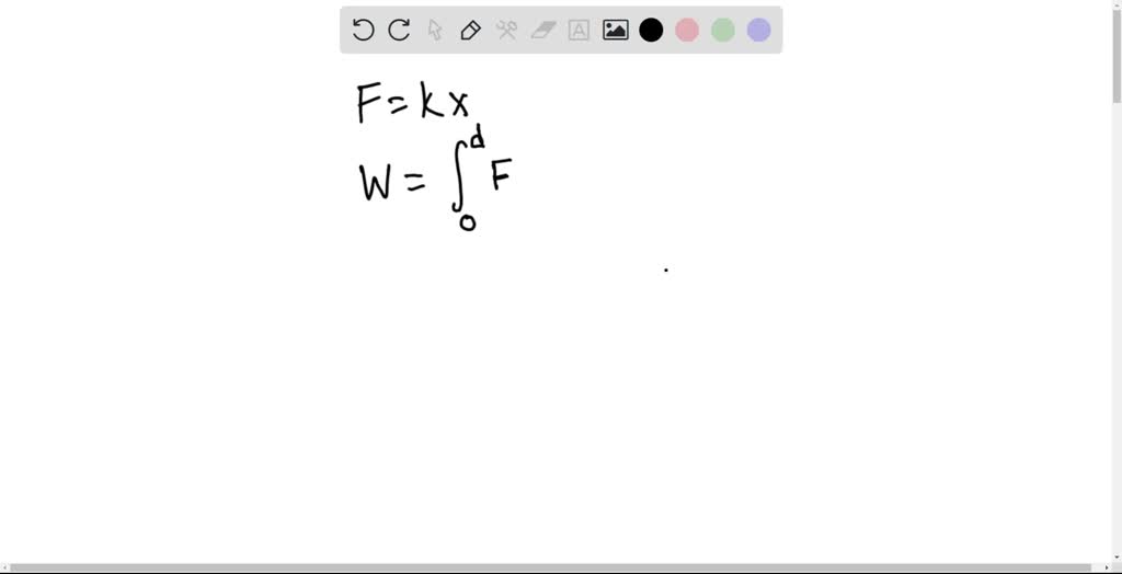 SOLVED: For any spring obeying Hooke's Law, show that the work done in ...