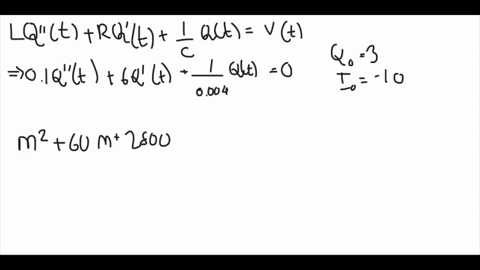 find-the-current-in-the-rlc-circuit-assuming-that-et-0-for-t-0-and-given-r-6-ohms-l-01-henrys-c-0004-farads-qo-3-3-coulombs-io-10-amperes-19474