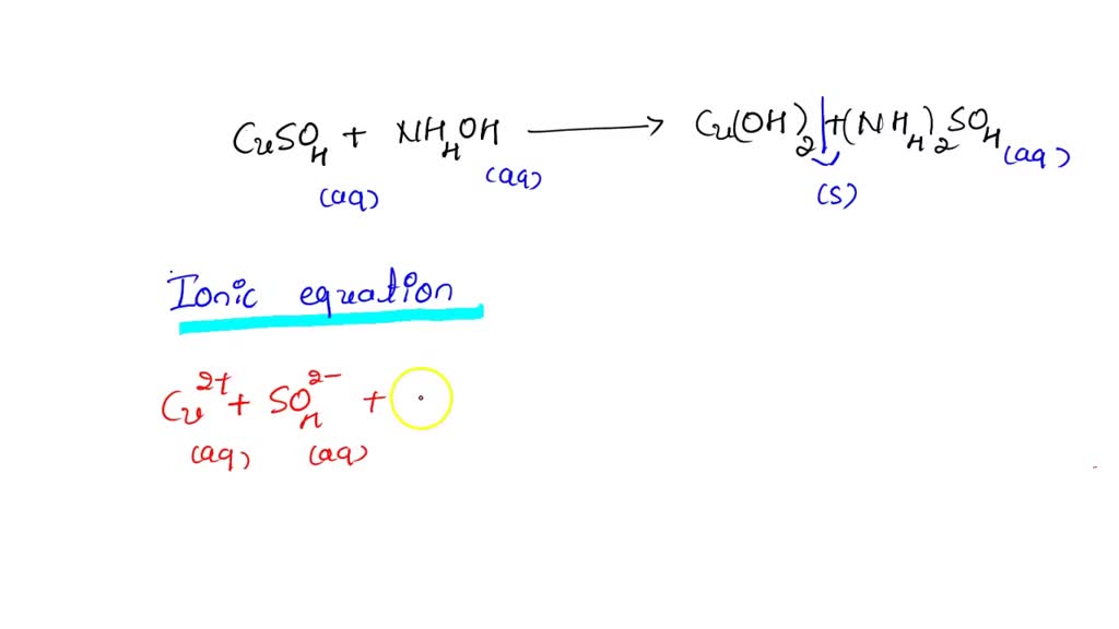 SOLVED: Question 15 of 33 Write the balanced COMPLETE ionic equation ...