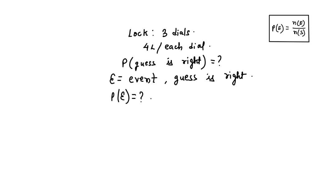 A lock consists of 3 dials, where each dial has 4 letters. What is the