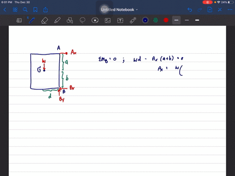 problem-4-5-pts-the-uniform-door-has-weight-w-and-center-of-gravity-at-g_-determine-the-reactions-at-the-hinges-if-the-hinge-at-a-supports-only-a-horizontal-reaction-on-the-door-whereas-the-46636
