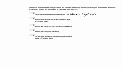 think-about-bronfenbrenners-ecological-model-and-complete-the-following-activity-by-matching-the-environmental-description-to-the-correct-systemyou-will-use-each-of-the-answer-items-only-onc-04534