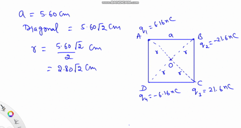 in-the-figure-the-four-particles-form-a-square-of-edge-length-a-560-cm-and-have-charges-q1-616-nc-q2-216-nc-q3-216-nc-and-q4-616-nc-what-is-the-magnitude-of-the-net-electric-field-produced-b-91757