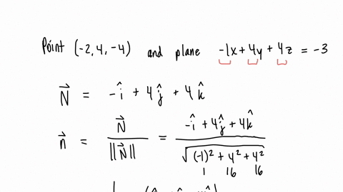 find-the-distance-from-the-point-2-4-4-to-the-plane-1x4y4z-3