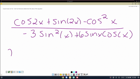 cos2xsin2x-cos2x-3sin2x6sinxcosx-determine-the-value-of-the-equation