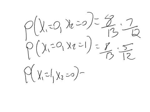 please-figure-out-question-64-62-suppose-that-3-balls-are-chosen-without-replacement-from-an-urn-consisting-of-5-white-and-8-red-balls-let-x-equal-1-if-the-ith-ball-selected-is-white-and-let-12482