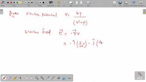 the-electric-potential-in-a-region-of-space-varies-as-vbya2y2vbya2y2-determine-the-components-of-ee-express-your-answers-in-terms-of-the-variables-aa-bb-yy-separated-by-commas-50769