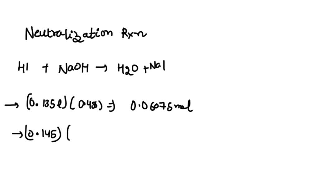 SOLVED: The enthalpy change when a strong acid is neutralized by a ...