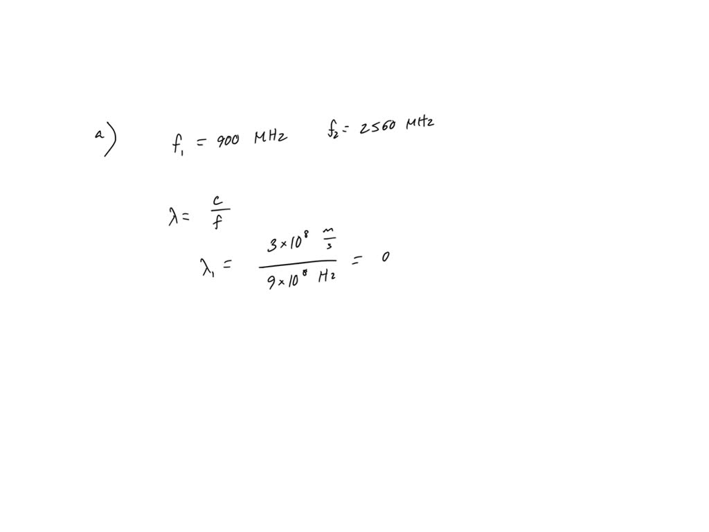 SOLVED (a) Two microwave frequencies are authorized for use in