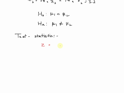 a-random-sample-of-size-n1-26-taken-from-a-normal-population-with-a-standard-deviation-1-49-has-a-mean-x1-78-a-second-random-sample-of-size-n2-38-taken-from-a-different-normal-population-wit-92987