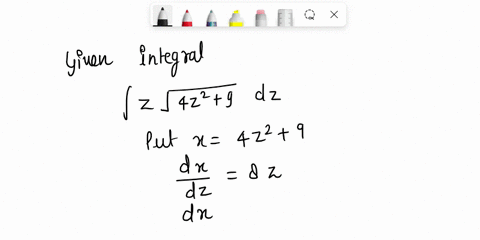 use-substitution-to-find-the-indefinite-integral-jzv4z-9dz-jzvaz-9dz-30532