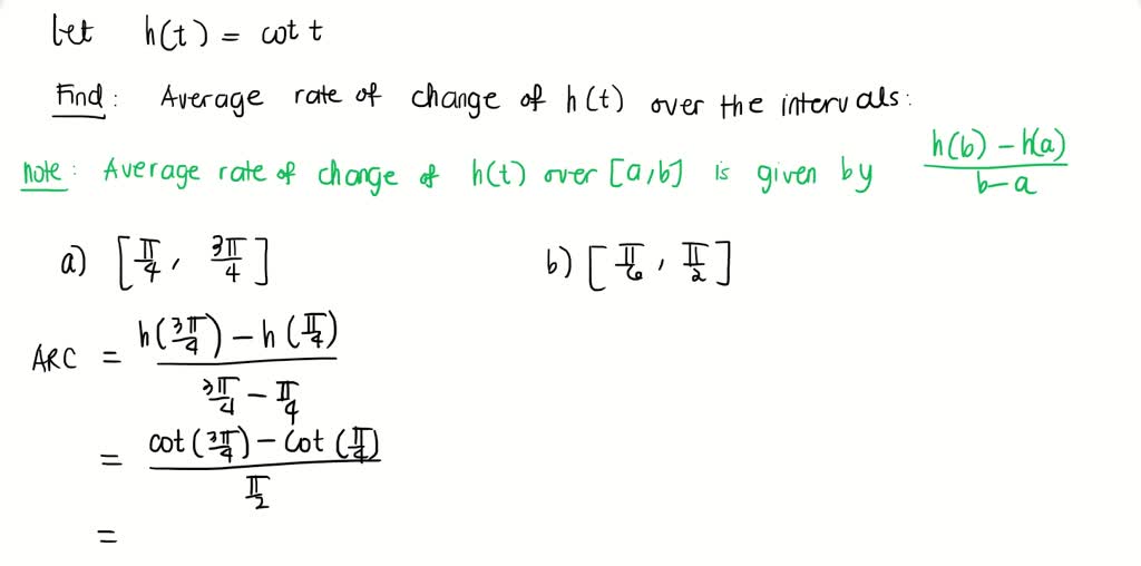 SOLVED: Find the average rate of change of the function over the given ...