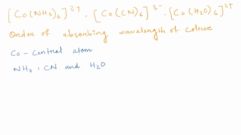 the-following-order-is-observed-in-the-spectrochemical-series-for-ligands-cn-no2-en-nhz-hzo-c2042-oh-f-cl-br-based-on-this-seriesthe-colour-of-the-coordination-compounds-depends-on-the-cryst-44838