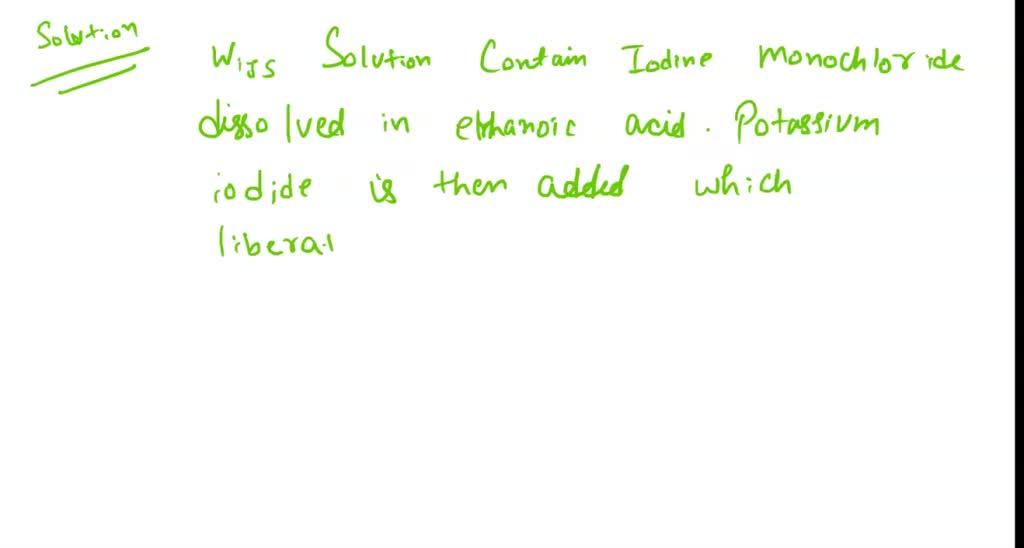 SOLVED a) Why is potassium iodide added to your flasks after a