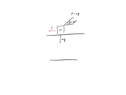a-person-is-pulling-on-a-block-of-mass-m-with-a-force-equal-to-its-weight-directed-30-above-the-horizontal-plane-across-a-rough-surface-generating-a-friction-f-on-the-block-if-the-person-is-81171