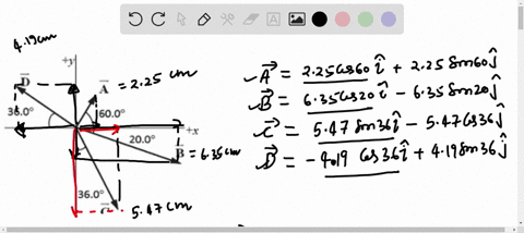 use-the-component-method-of-vector-addition-to-find-a-the-components-of-the-resultant-of-the-four-displacements-shown-in-the-figure-the-magnitudes-of-the-displacements-are-a-225-cm-b-635-cm-91505