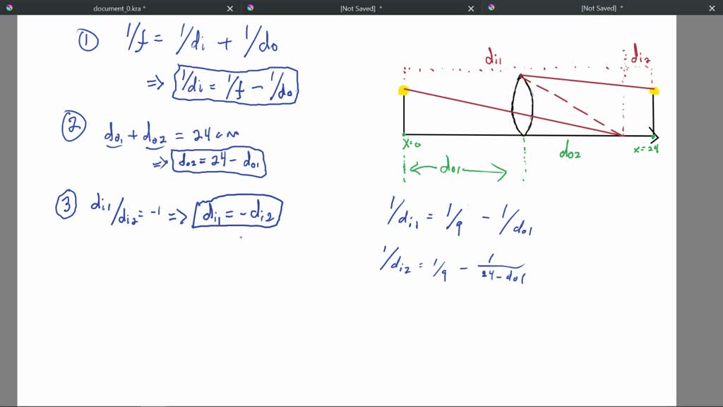 SOLVED: The distance between twopoint sources of light is 24cm. where ...