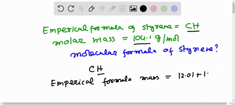 the-empirical-formula-of-styrene-is-ch-its-molar-mass-is-1041-gmol-what-the-molecular-formula-of-styrene-calo-ch-cha-d-cllu-holle-0f-these-39206