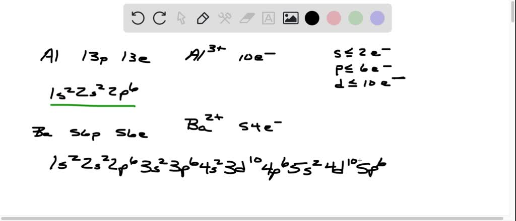 SOLVED:Write electron configurations for the most stable ion formed by ...