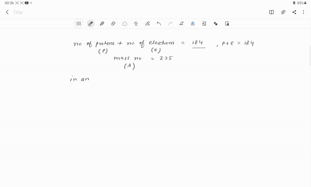 SOLVED: The Total Number Of Electrons And Protons In An Atom Of An ...