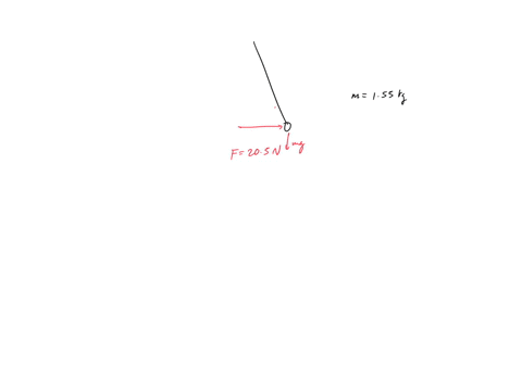 a-m155-kg-object-hangs-in-equilibrium-at-the-end-of-a-rope-taken-as-massless-while-a-wind-pushes-the-object-with-a-fw205-n-horizontal-force-find-the-magnitude-of-the-tension-in-the-rope-and-25757