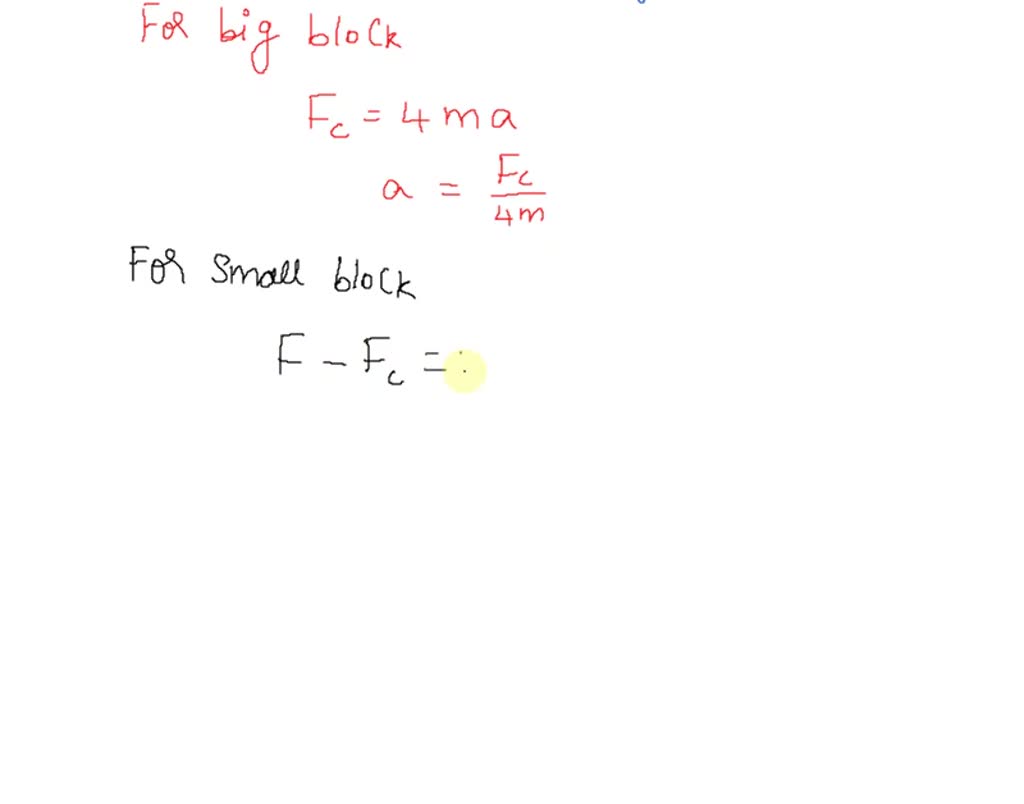 blocks of masses 2M and M are in contact on the horizontal frictionless ...