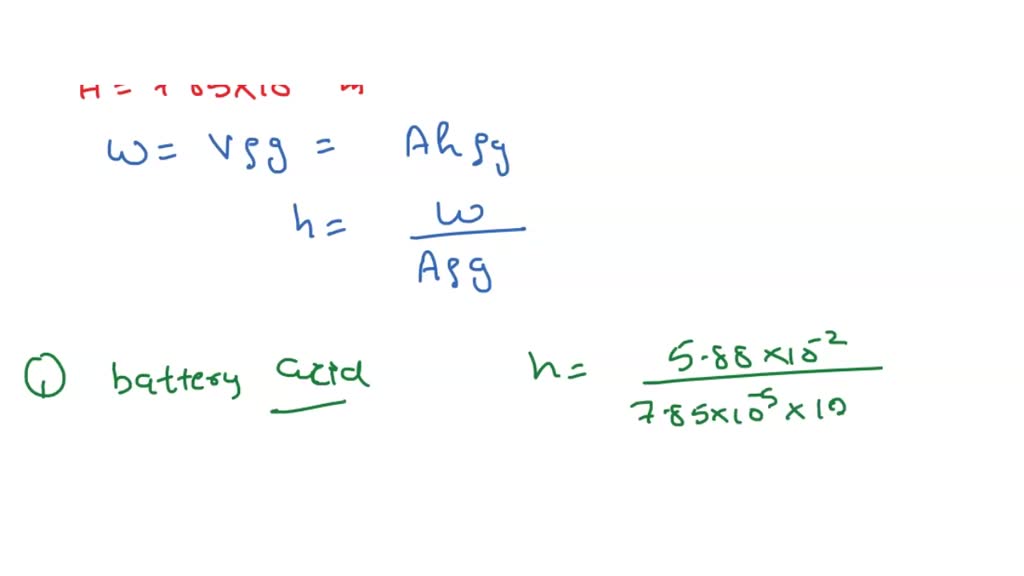 SOLVED A hydrometer is a device used to measure the density of a