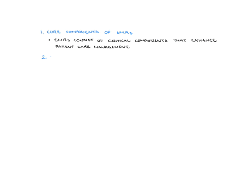 discuss-electronic-medical-records-emrs-under-the-following-subheadings-a-core-components-b-barriers-to-deploying-emr-c-draw-backs-of-emr