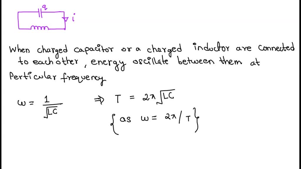 SOLVED A charged capacitor and an inductor are connected in series. At