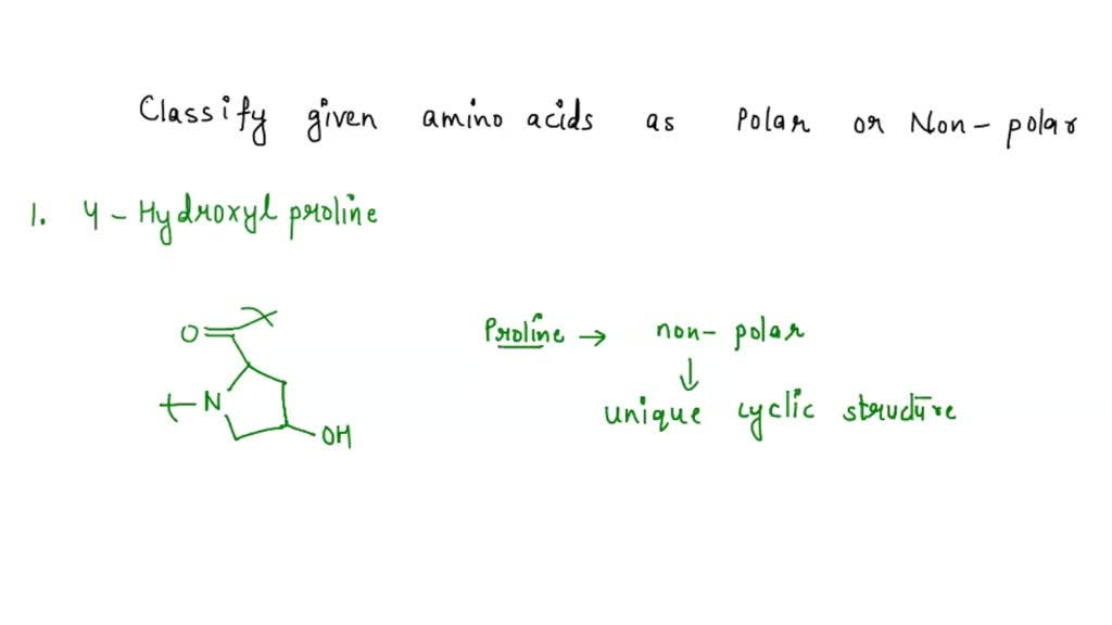 SOLVED Classify the two amino acids below according to their effective