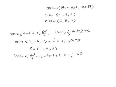 find-the-position-vector-for-a-particle-with-acceleration-initial-velocity-and-initial-position-given-below-at5t4sintcos5t-0-152-7035-1-tt-99054