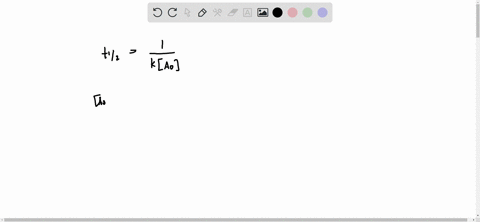 a-second-order-reaction-2a-b-with-a-rate-constant-of-0350-m-1s-1-is-found-to-have-a-half-life-of-345-s-what-was-the-initial-concentration-of-the-reactant-a0how-do-i-know-to-use-the-half-life-54686