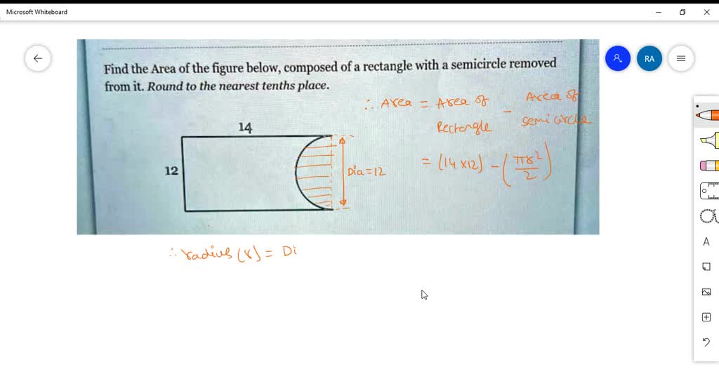 Find The Area Of The Figure Below Composed Ofa Rectangle With A