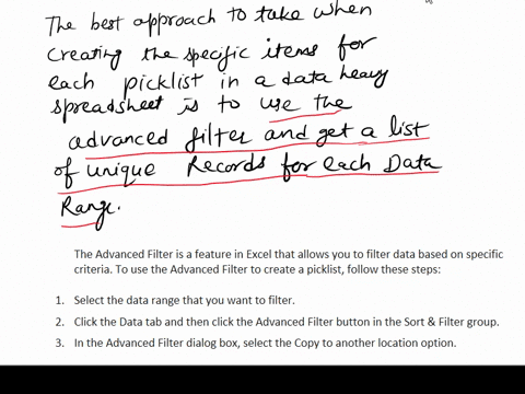 3-you-want-to-create-picklists-for-a-data-heavy-spreadsheet-which-approach-should-you-take-when-creating-the-specific-items-for-each-picklist-use-the-advanced-filter-and-set-the-range-for-th-72522